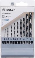 9 PointTeQ HEX drill set for metal, 2–8mm, HSS 2607002826 | 6949509231673