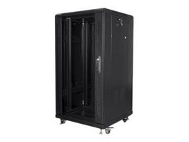 Komutacinė spinta pastatoma LANBERG FF01-6622-12B 19 self-assembly flat pack 22U/ 600x600mm black