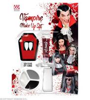 Vampyrų makiažo rinkinys „Vampyro“, 5 dalių, juodas ir baltas