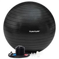 Gimnastikos kamuolys TUNTURI Antiburst Black, 55-90 cm (Diametras: 75 cm)