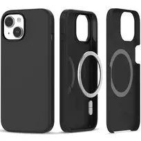Tech-Protect silikoninis MagSafe Apple iPhone 15 Case – Matte dėklas telefonui juodos spalvos