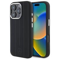 IPHONE 16 PRO Mercedes Silikoninis Vertical Tonal Stripes MagSafe (MEHMP16L23SUVSK) dėklas telefonui juodos spalvos