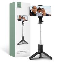 Asmenukių lazda / Trikojis „Bluetooth“ daugiafunkcis foto stovas Tech-Protect L02S juodos spalvos