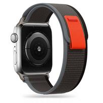 Apyrankė Apple Watch 4 / 5 / 6 / 7 / 8 / SE / Ultra (42 / 44 / 45 / 49 mm) Tech-Protect Nylon juodos ir raudonos spalvos
