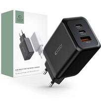 Laidinis įkroviklis 65W 2x USB-C PD + QC3.0 USB Tech-Protect C65W juodos spalvos