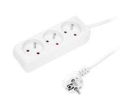 PR-370P 3 lizdų maitinimo ilgintuvas su įžeminimu 1.5 m baltas 3x1.5 mm