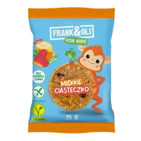 Minkštas sausainis vaikams su bananais ir braškėmis, be glitimo | Frank&Oli (35 g)