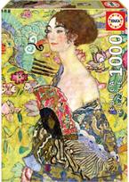 Dėlionė EDUCA 1000 Lady With A Fan, Gustav Klimt