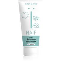 Naif Baby & Kids 2-in-1 prausimosi želė ir šampūnas kūdikiams be kvapiųjų medžiagų 200 ml