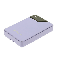 Tellur Power Bank 10000mAh, built-in USB-C + Lightning cables, purple