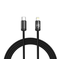Tellur Minimalist USB-C to Lightning Cable, 3A, 1m, 27W PD, Black