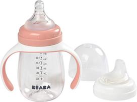 BEABA MOKOMASIS BUTELIUKAS-GERTUVĖ 2IN1, 210 ML, OLD PINK