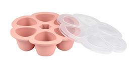 BEABA SILIKONINIS KŪDIKIO MAISTO KONTEINERIS MULTIPORTIONS, (6x90 ML), OLD PINK