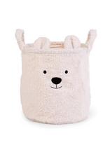 CHILDHOME DAIKTŲ IR ŽAISLŲ LAIKYMO KREPŠYS  30X30X30 CM, TEDDY OFF WHITE