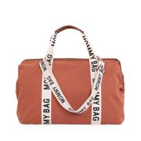 CHILDHOME DIDELIS MAMOS REIKMENŲ KREPŠYS MOMMY BAG SIGNATURE, CANVAS – TERRACOTTA