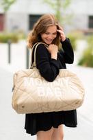CHILDHOME DIDELIS MAMOS REIKMENŲ KREPŠYS MOMMY BAG, PUFFERED - BEIGE