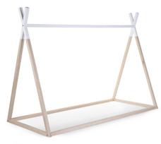 CHILDHOME MEDINĖ TIPI LOVA 90X200 CM, NATURAL WHITE