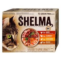 SHELMA MIX Kačių konservų rinkinys, Svoris 12 x 85 g