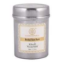Natūrali veido kaukė su Neem ir Tulsi: nuo spuogų (50 g), Neem Tulsi veido pakuotė, Khadi Natural 7.375