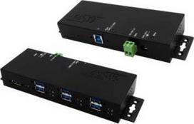 Exsys EXSYS EX-1517HMVS 7 prievadų valdomas metalinis USB 3.2 Gen1 šakotuvas su 15KV EDS apsauga nuo viršįtampių