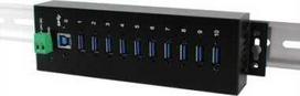 Exsys EXSYS EX-1110HMVS 10 prievadų USB 3.2 Gen1 HUB 15KV ESD apsauga nuo viršįtampių metalinis dėklas