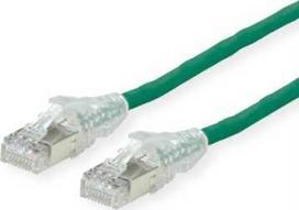Datwyler Kabelis kryžminis Cat.6A (EA klasė) S/FTP, CU 7702 flex LSOH, AMP v2, žalias, 0,5 m