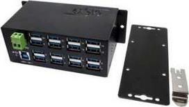 Exsys EXSYS EX-1113HMS 16 prievadų USB 3.0 / 3.1 (Gen1) Din-Rail-Kit 15KV ESD šakotuvas su apsauga nuo viršįtampių