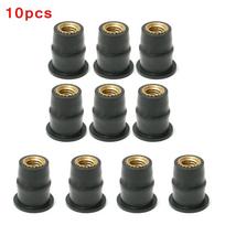 10 vnt. M5 guminės veržlės Motociklo priekinio stiklo varžtai Veržlė tvirtinimo detalė 10pcs