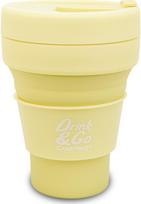 Silikoninis puodelis CP POWDER YELLOW, 355 ml