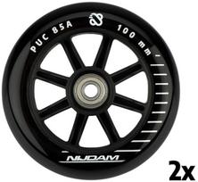 Paspirtuko ratukai Nijdam 100x24 mm, 85A, 2 vnt., BLK