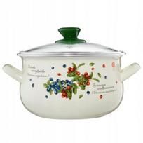 Emaliuotas puodas su dangčiu Bilberry, 5,7 l, 22 cm