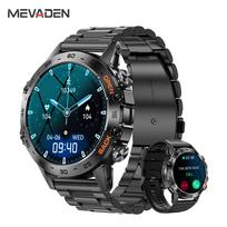MEVADEN naujas 1,39 colio „Bluetooth Call“ išmanusis laikrodis Vyriškas Sporto Fitness Tracker IP67 Vandeniui atsparus išmanusis laikrodis, skirtas Android iOS 400mAh juoda