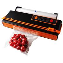 Vakuuminio sandariklio sandarinimo mašinos pakavimo mašinos pakavimo maisto taupymo vakuuminis maišelis automatinis pjovimas juoda/oranžinė