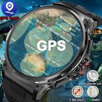 2024 m. naujas GPS takelio išmanusis laikrodis vyriškas 1,85 colio Ultra HD AMOLED ekranas 710 Mah Baterija Bluetooth skambučių išmanieji laikrodžiai Silicone band juoda