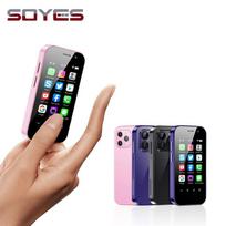 SOYES XS14 PRO 4G MINI išmanusis telefonas 3,0 colių Android 9.0 Quad-Core RAM 3GB/4GB ROM 64GB/128GB Face ID 2600mAh OTG Dual SIM Mobile Phone 3GB&64GB rožinė