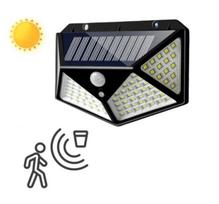 Saulės energijos LED šviestuvas su judesio davikliu 100 LED 600 lm