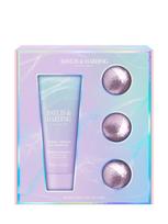 BAYLIS&HARDING Kalėdinis kosmetikos rinkinys: kūno prausiklis 200 ml, vonios burbulas 3 vnt (kokoso, simondsijos, migdolų aromato)