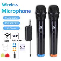 VHF belaidžio mikrofono dinaminiai rankiniai mikrofonai 6,35 mm3,5 mm lizdo karaoke mikrofonas su įkraunamu imtuvu vestuvių vakarėliui bažnyčios klubo stiprintuvu 1 Microphone