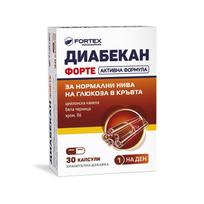 Diabekan Forte (cinamonas, šilkmedis, chromas) diabetui, 30 kapsulių