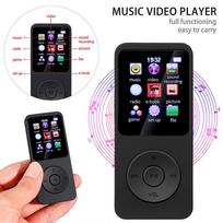 Mini MP3 MP4 grotuvai FM radijas Su Bluetooth suderinamas 5.4 stereo muzikos grotuvas, nešiojamasis garsiakalbis, palaikymas FM TF kortelės E-knygos diktofonas Integruotas mikrofonas Without TF Card juoda