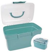 Oem Dėžutė su rankena 20x15x10.5cm - skaidri - plastikinė - organizatorius