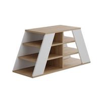 Batų spintelė Asir Pyramid Shoe Bench, ruda/balta