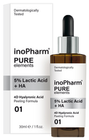 INOPHARM 5% Lactic Acid + HA serumas, 30 ml