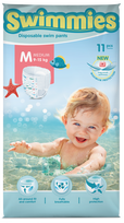 MOLTEX Swimmies M (9-15 kg) sauskelnės-kelnaitės, 11 vnt.