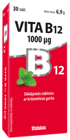 VITABALANS Vita B12 1000 µg čiulpiamosios pastilės, 30 vnt.