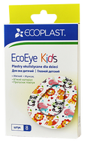 ECOPLAST vaikams 5.7cmx7.2cm pleistrai akims, 1 vnt.