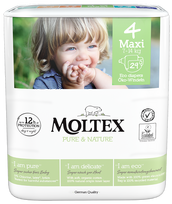 MOLTEX Pure & Nature 4 Maxi sauskelnės, 29 vnt.