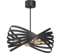 Sietynas ant stulpo SPARKLE 4xE27/15W/230V juoda/auksas