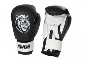 Vaikiškos bokso pirštinės KWON Junior Tiger, juoda/balta