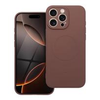 SILICONE MAG COVER case compatible with MagSafe for IPHONE 16 Pro Max, brown
